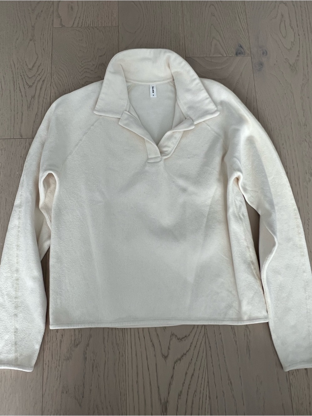 KOTN Cream Collared Popover Turtleneck Sweater